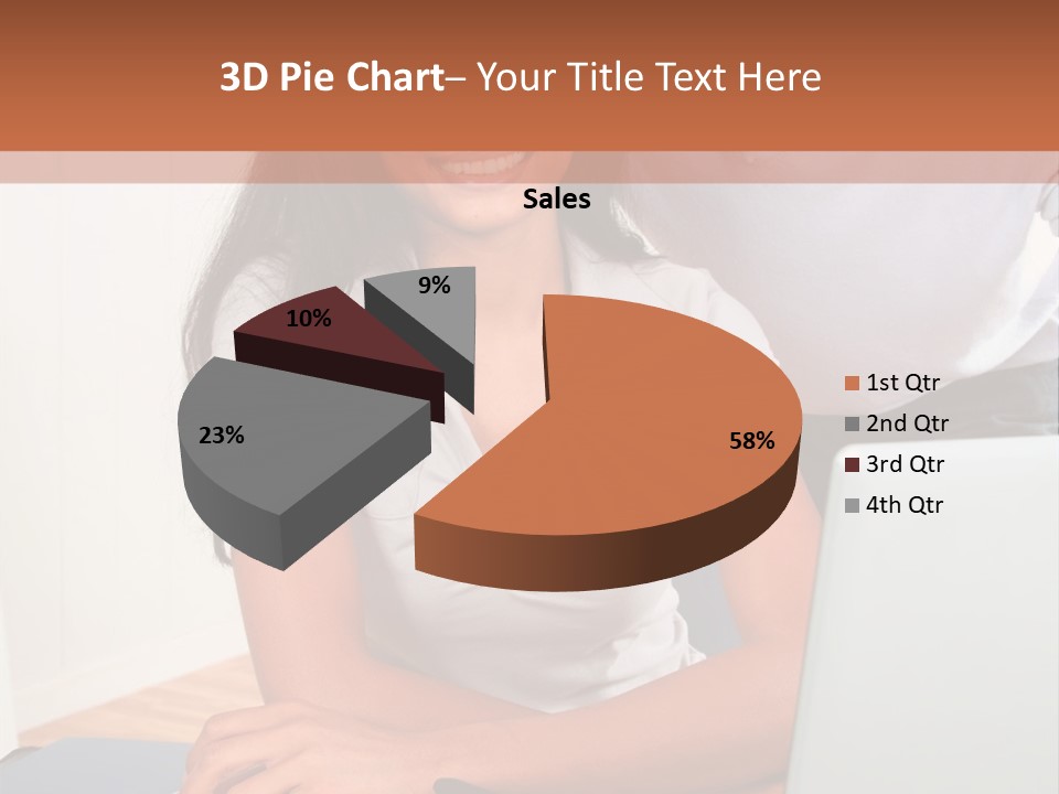 Office Woman Indoors PowerPoint Template