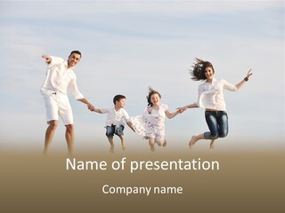 Water Run Childhood PowerPoint Template