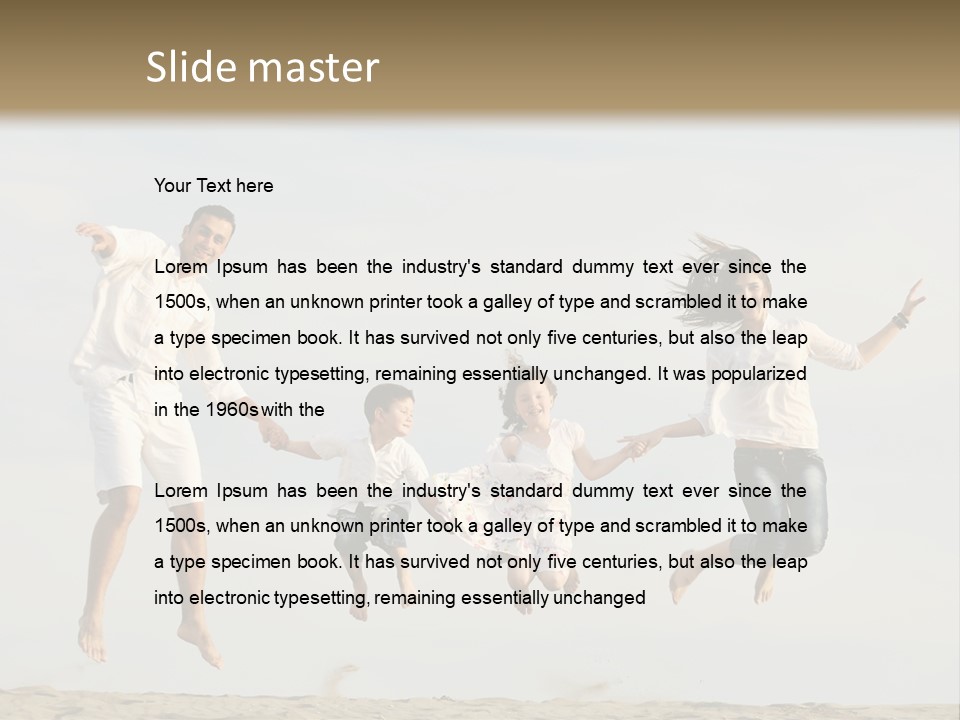 Water Run Childhood PowerPoint Template