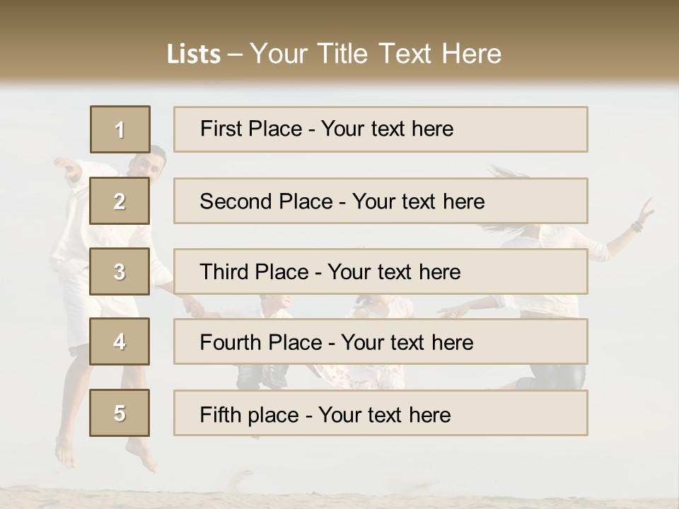 Water Run Childhood PowerPoint Template
