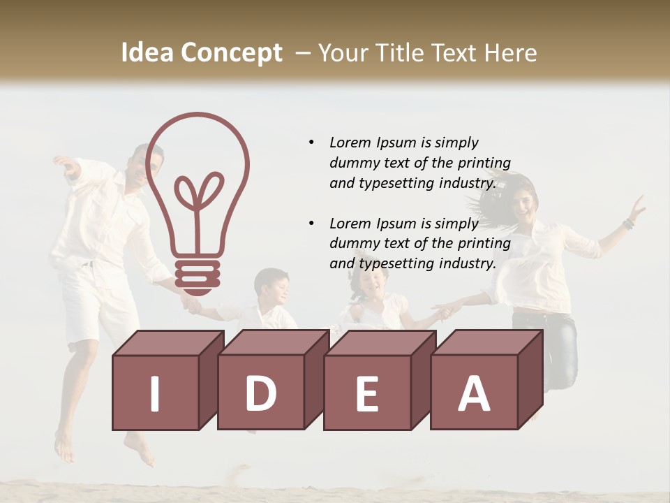 Water Run Childhood PowerPoint Template