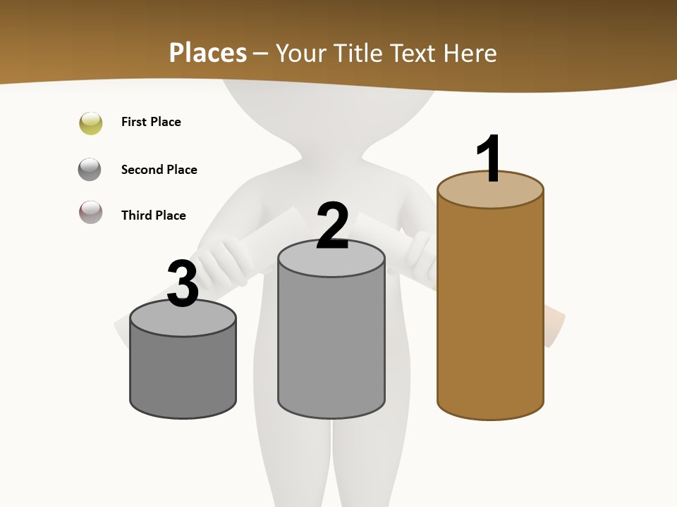 Cartoon Small White PowerPoint Template