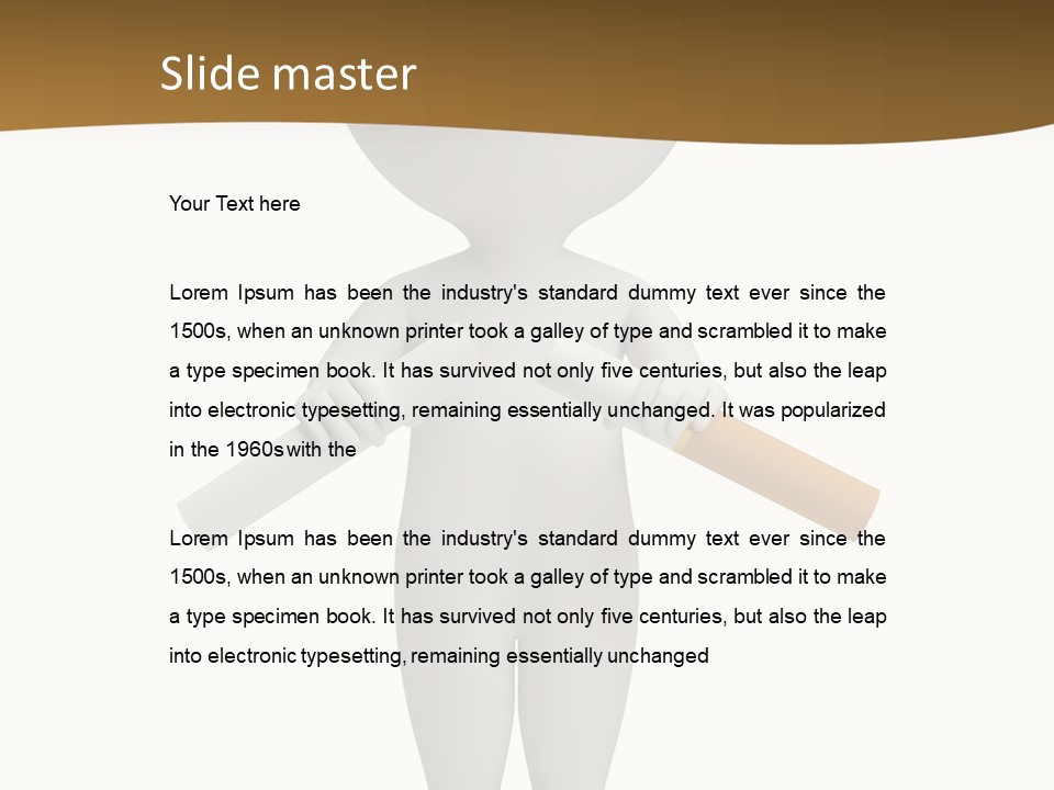 Cartoon Small White PowerPoint Template