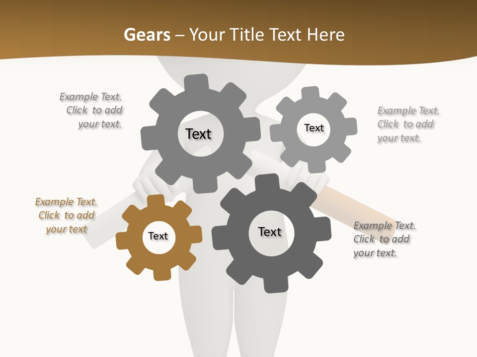 Cartoon Small White PowerPoint Template