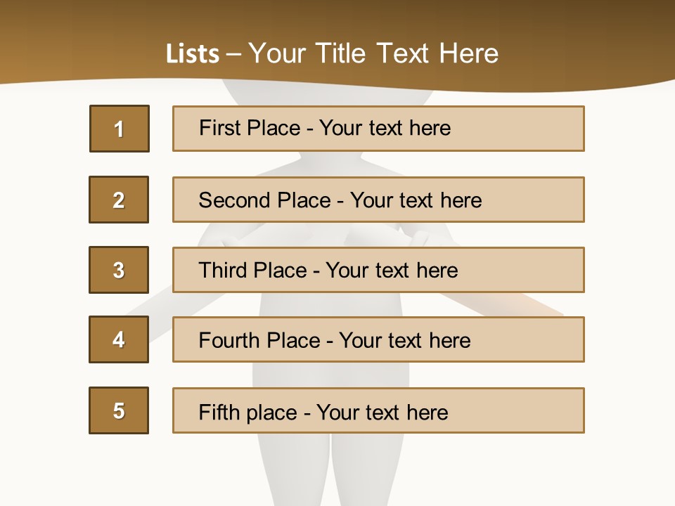 Cartoon Small White PowerPoint Template