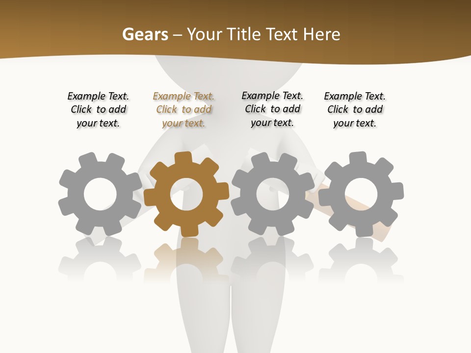 Cartoon Small White PowerPoint Template