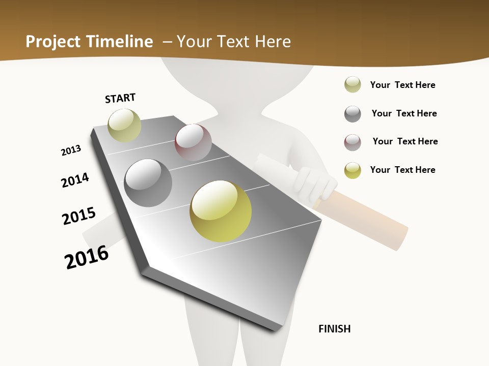 Cartoon Small White PowerPoint Template