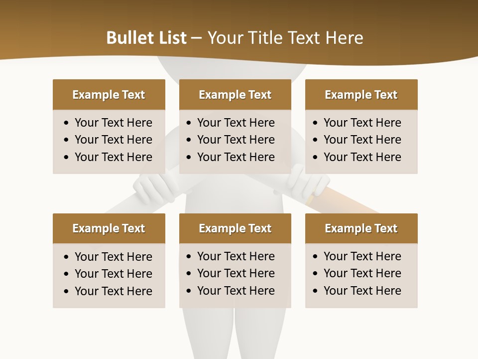 Cartoon Small White PowerPoint Template