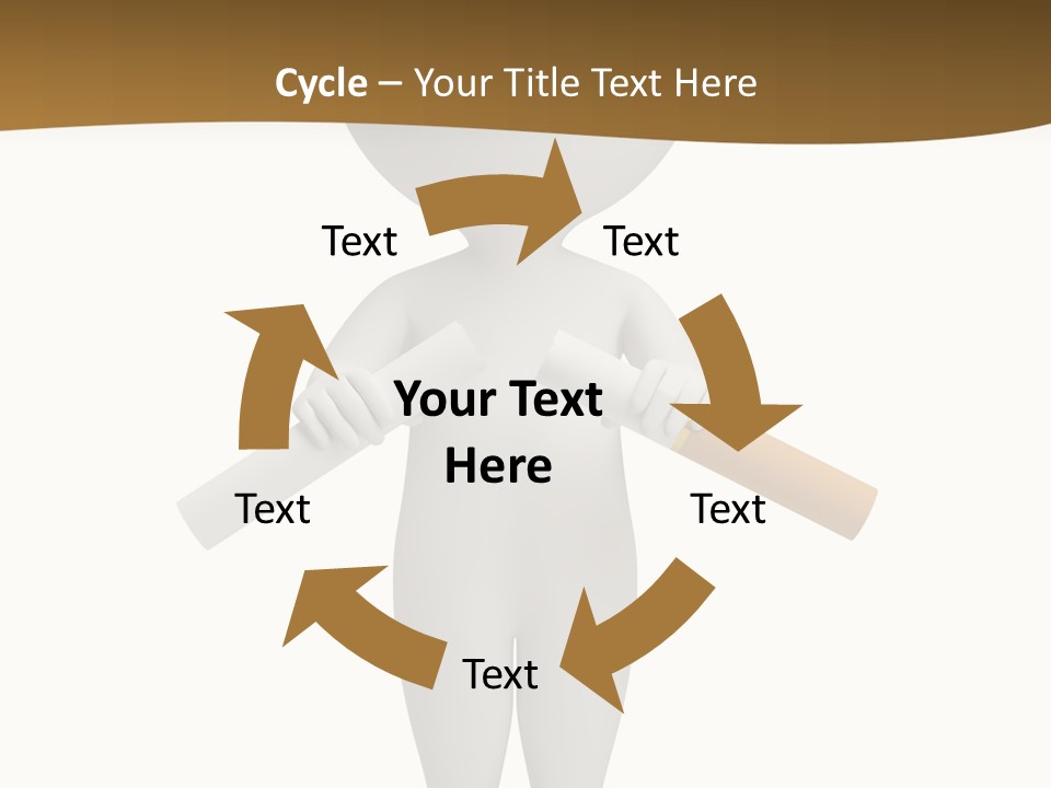 Cartoon Small White PowerPoint Template