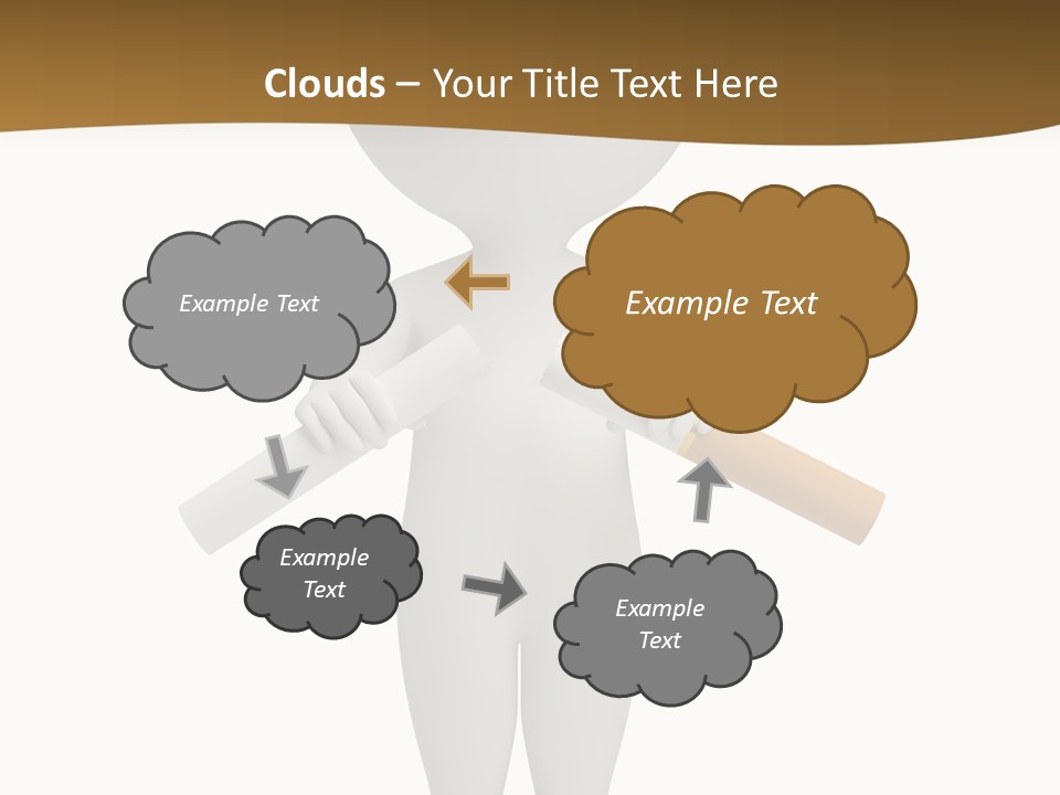 Cartoon Small White PowerPoint Template