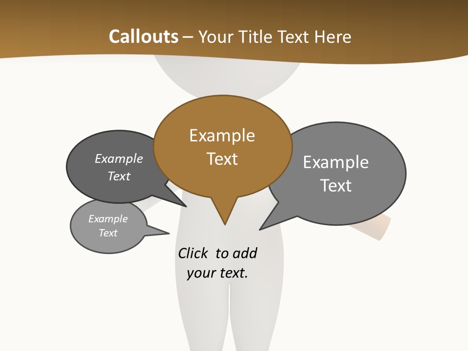 Cartoon Small White PowerPoint Template