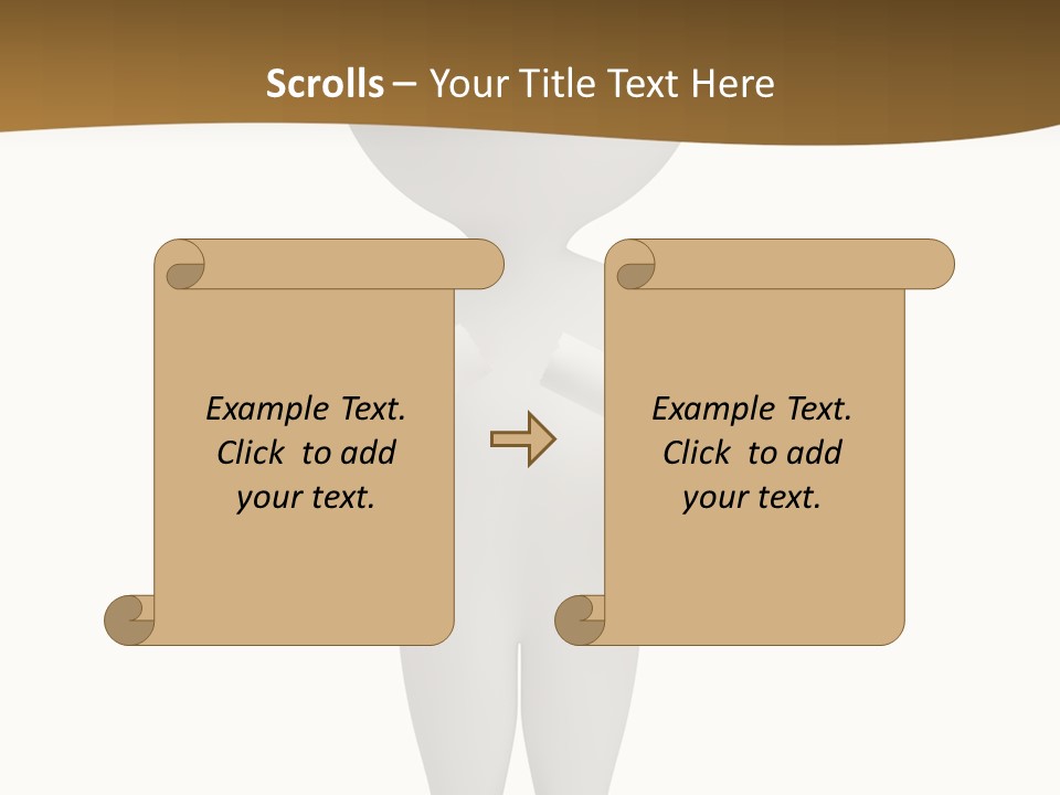 Cartoon Small White PowerPoint Template