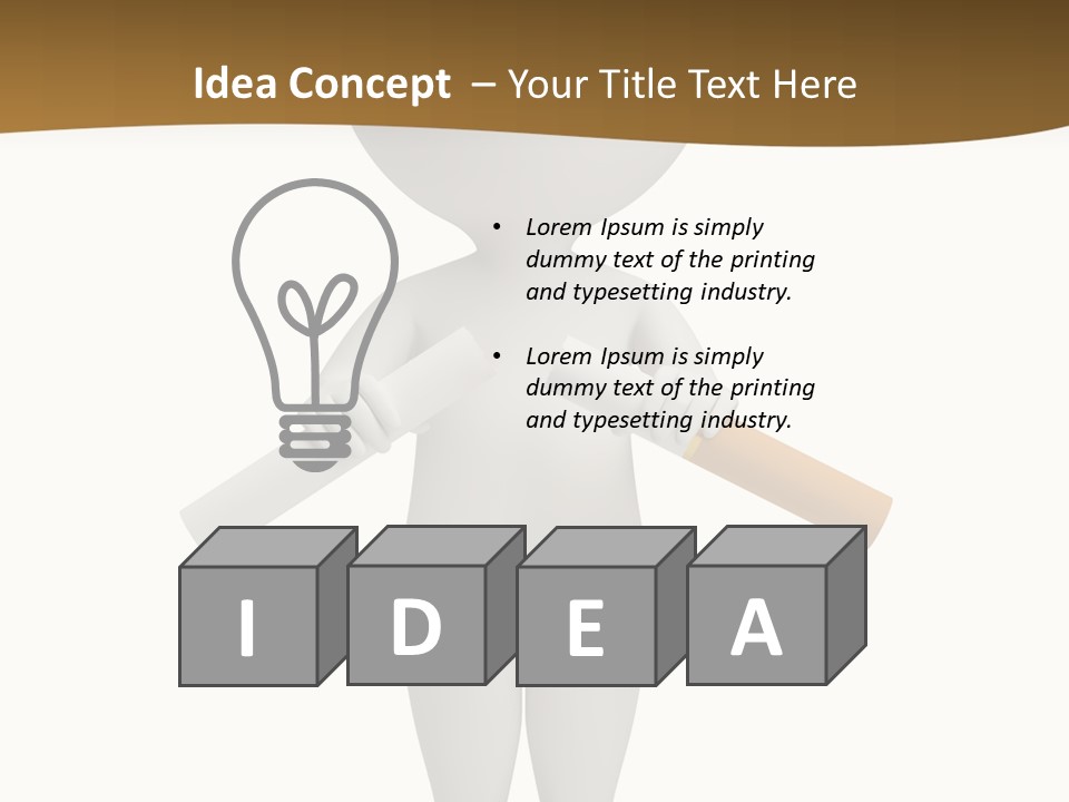 Cartoon Small White PowerPoint Template