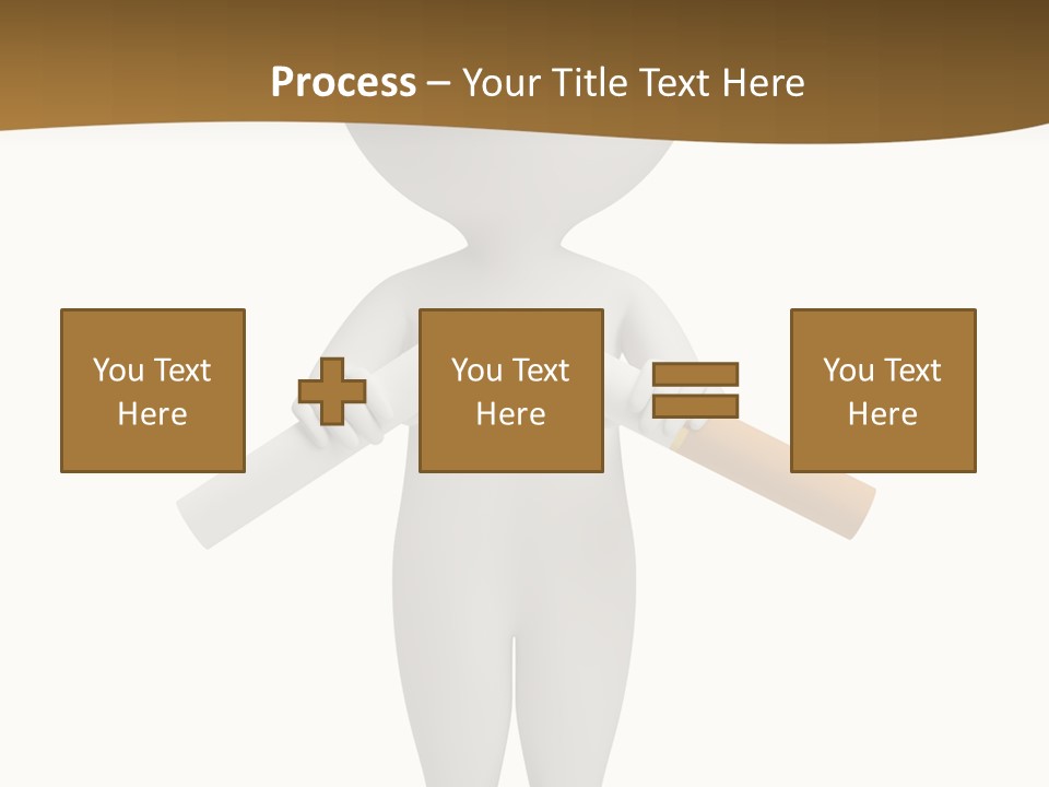 Cartoon Small White PowerPoint Template