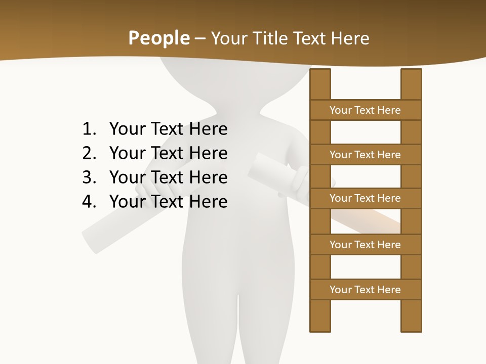 Cartoon Small White PowerPoint Template