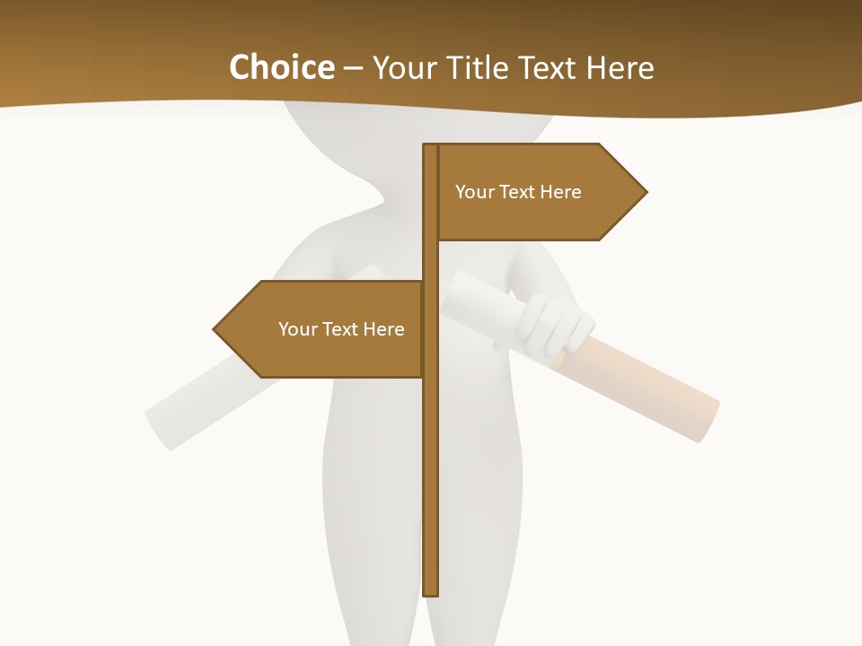 Cartoon Small White PowerPoint Template