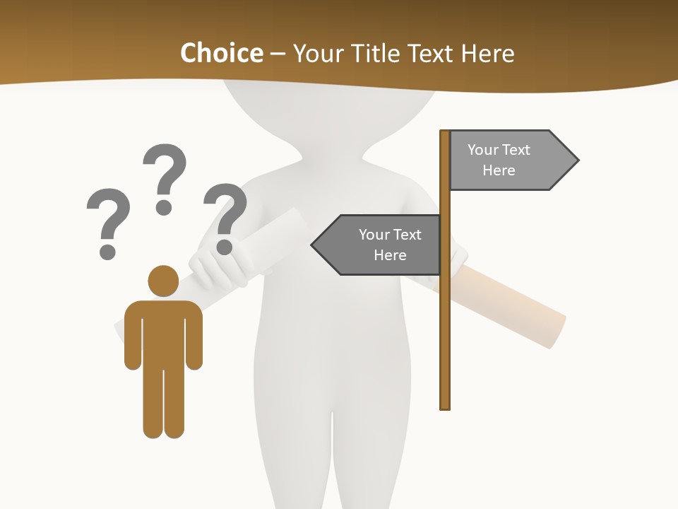 Cartoon Small White PowerPoint Template