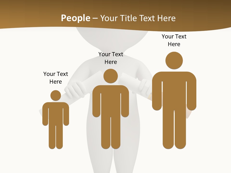 Cartoon Small White PowerPoint Template