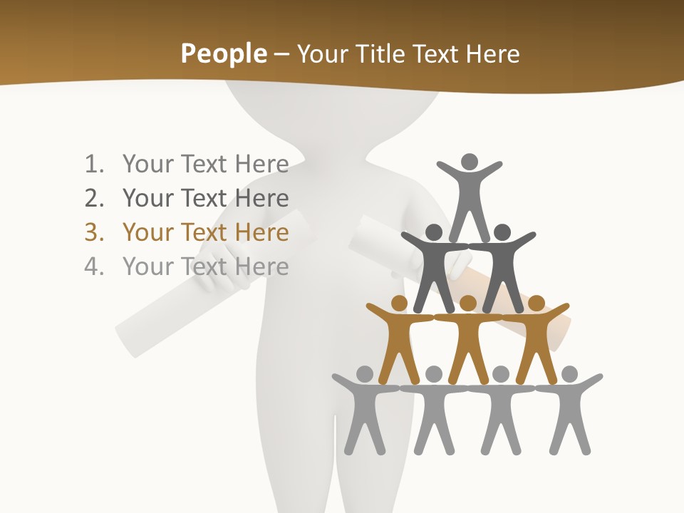 Cartoon Small White PowerPoint Template