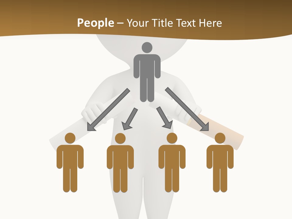 Cartoon Small White PowerPoint Template