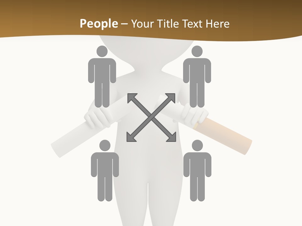 Cartoon Small White PowerPoint Template