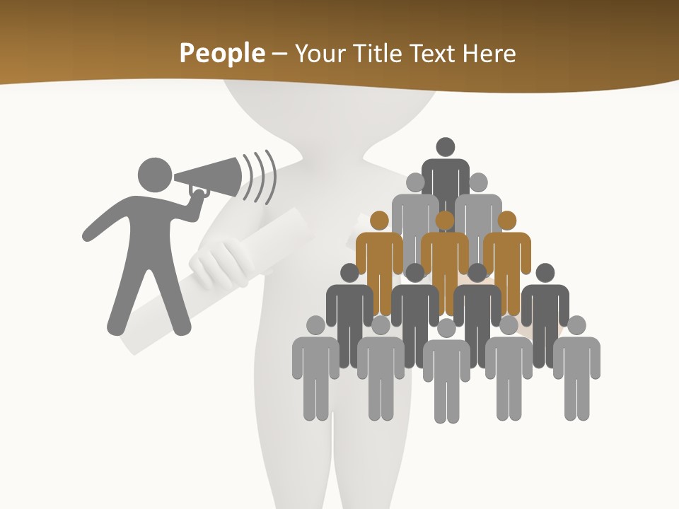 Cartoon Small White PowerPoint Template