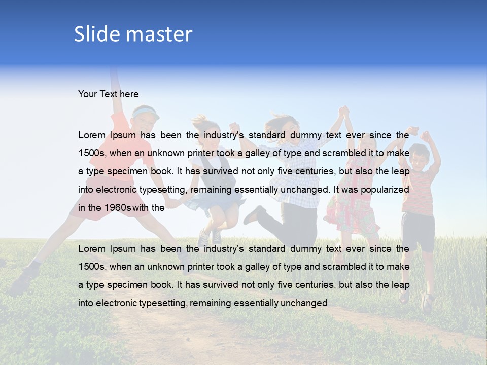 Freedom Sunlight Hill PowerPoint Template