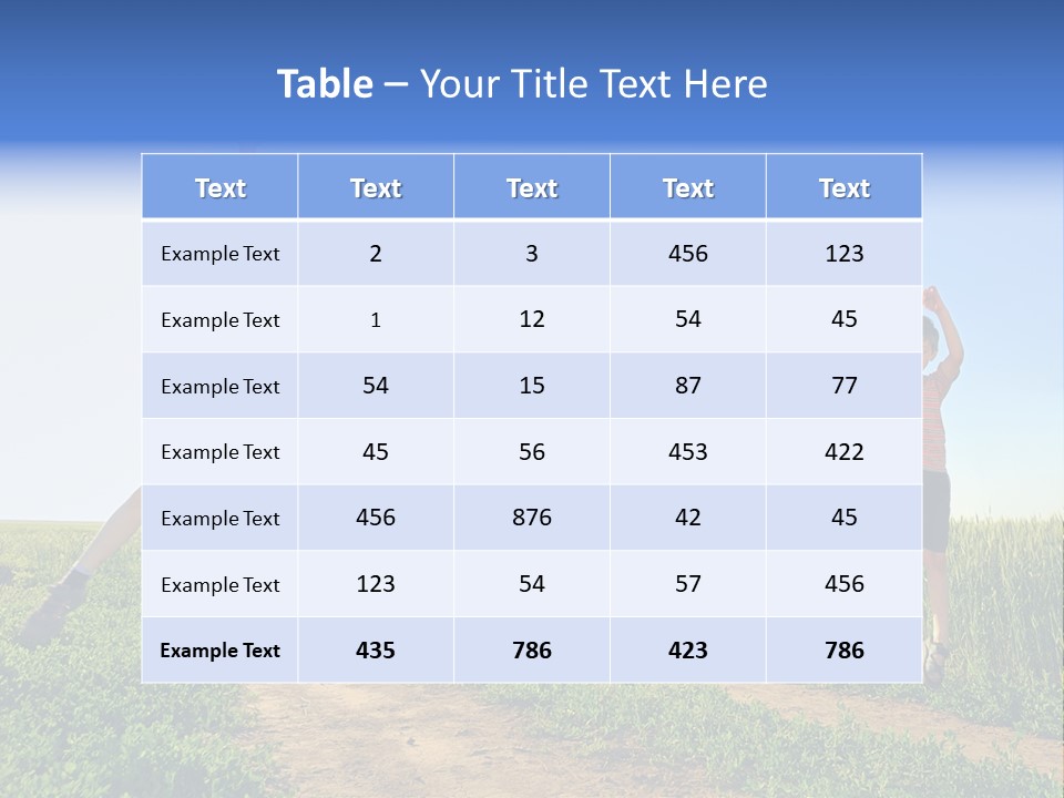 Freedom Sunlight Hill PowerPoint Template