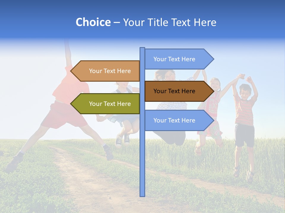 Freedom Sunlight Hill PowerPoint Template
