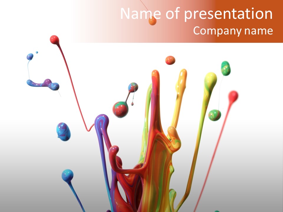 Wet Bright Creativity PowerPoint Template