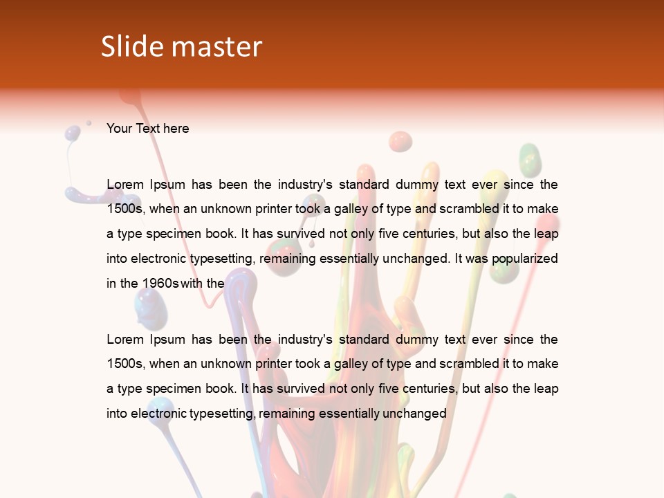 Wet Bright Creativity PowerPoint Template