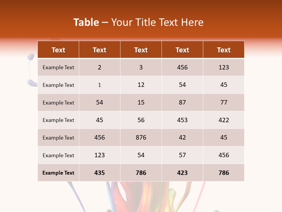 Wet Bright Creativity PowerPoint Template
