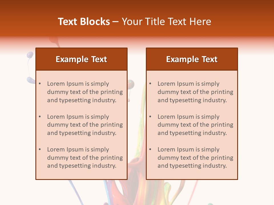 Wet Bright Creativity PowerPoint Template