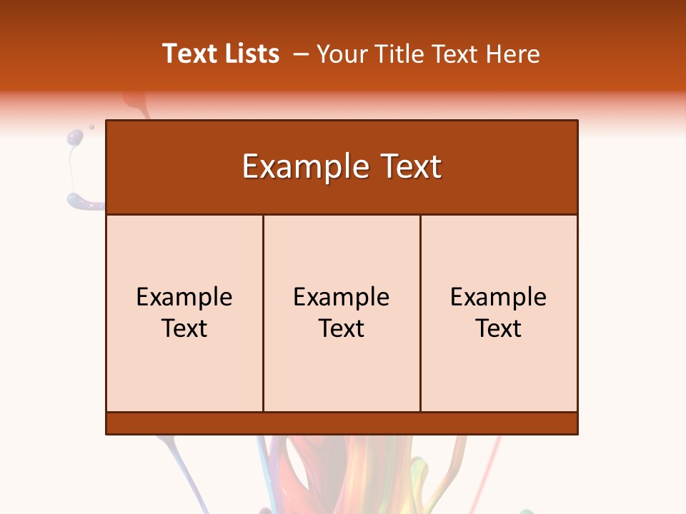 Wet Bright Creativity PowerPoint Template