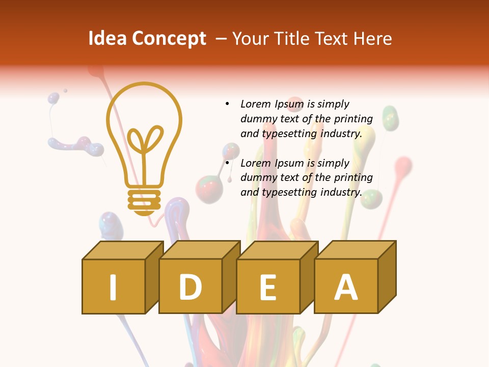 Wet Bright Creativity PowerPoint Template