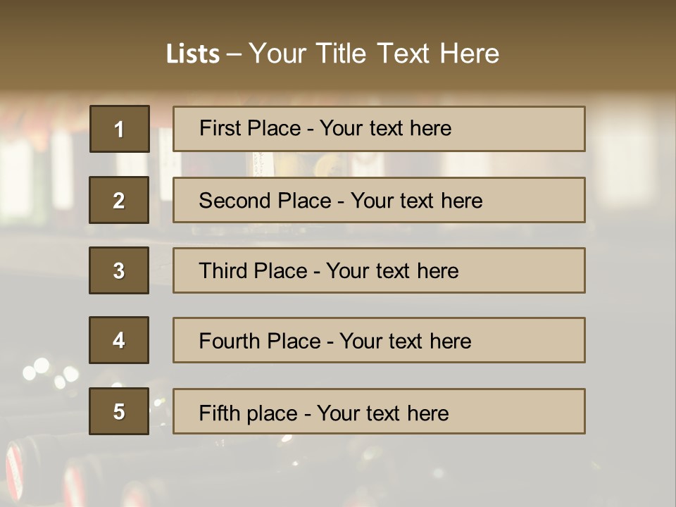 Cellar Shelf Vegetables PowerPoint Template