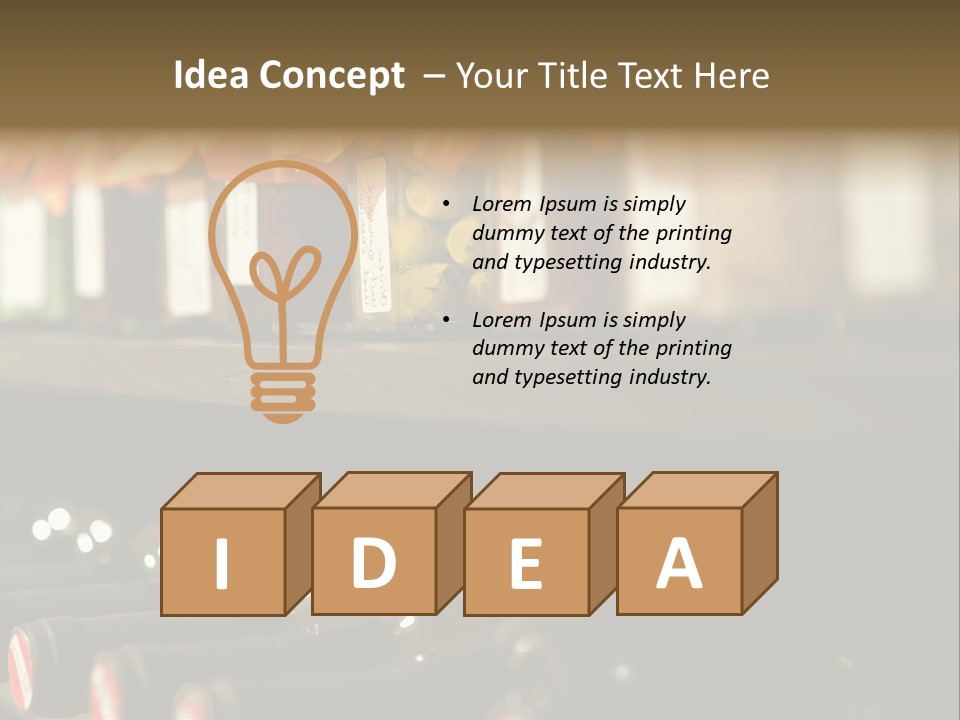 Cellar Shelf Vegetables PowerPoint Template