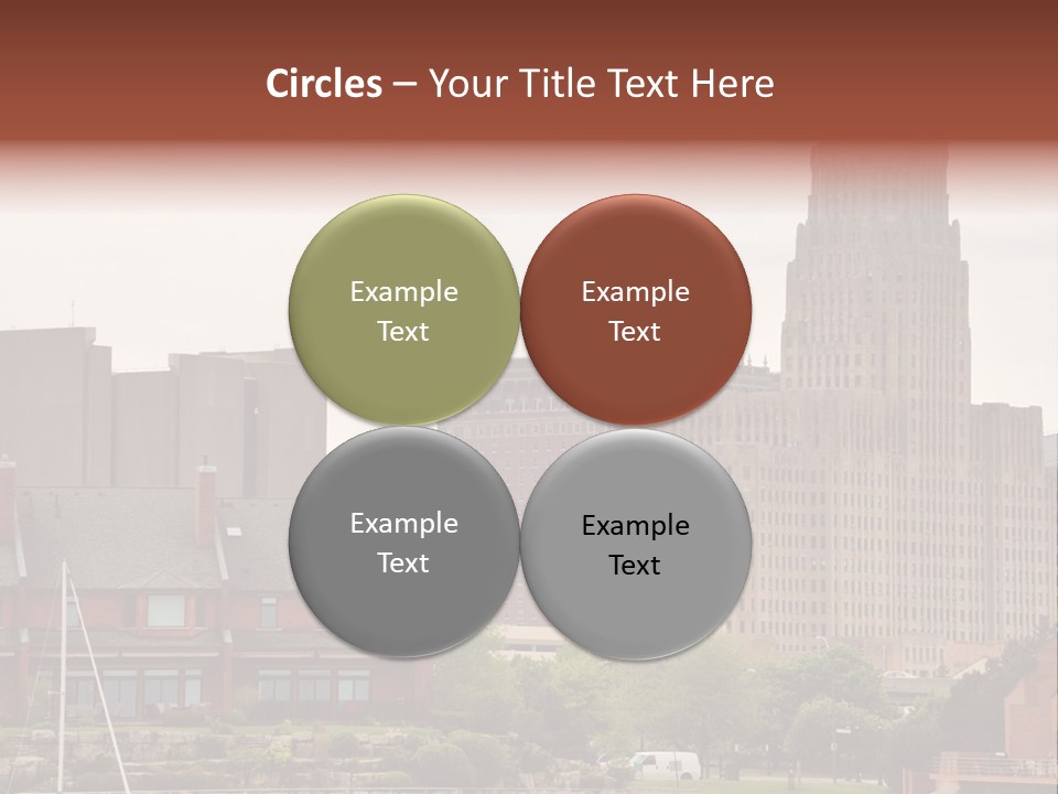 A Picture Of A City With A Large Building In The Background PowerPoint Template