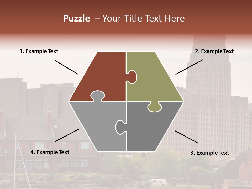 A Picture Of A City With A Large Building In The Background PowerPoint Template