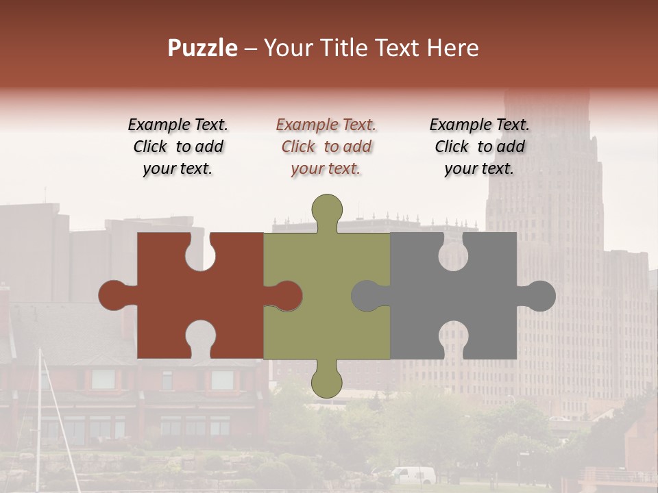 A Picture Of A City With A Large Building In The Background PowerPoint Template