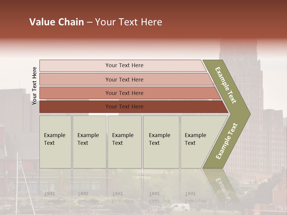 A Picture Of A City With A Large Building In The Background PowerPoint Template