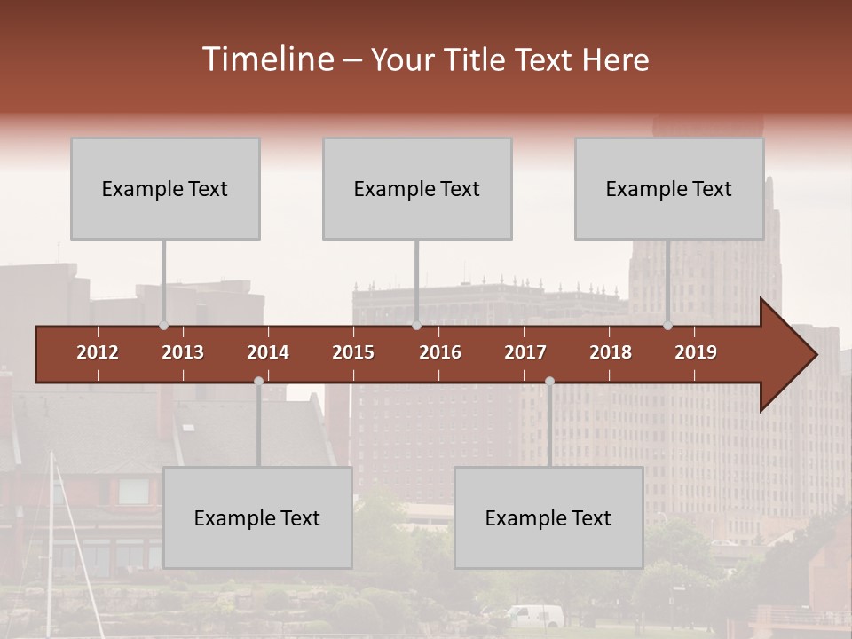 A Picture Of A City With A Large Building In The Background PowerPoint Template