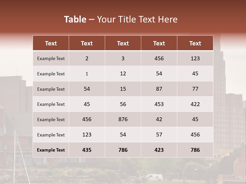 A Picture Of A City With A Large Building In The Background PowerPoint Template