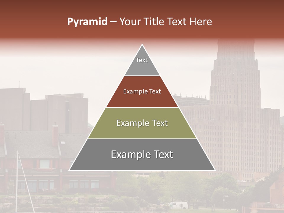 A Picture Of A City With A Large Building In The Background PowerPoint Template