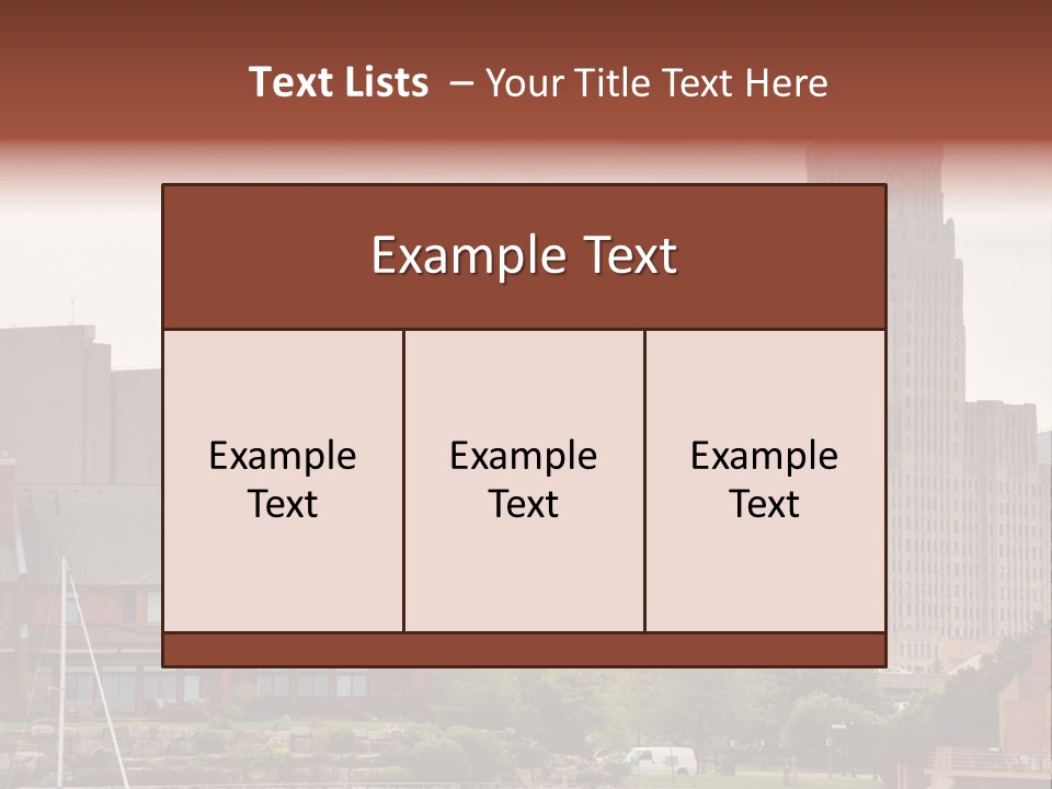 A Picture Of A City With A Large Building In The Background PowerPoint Template
