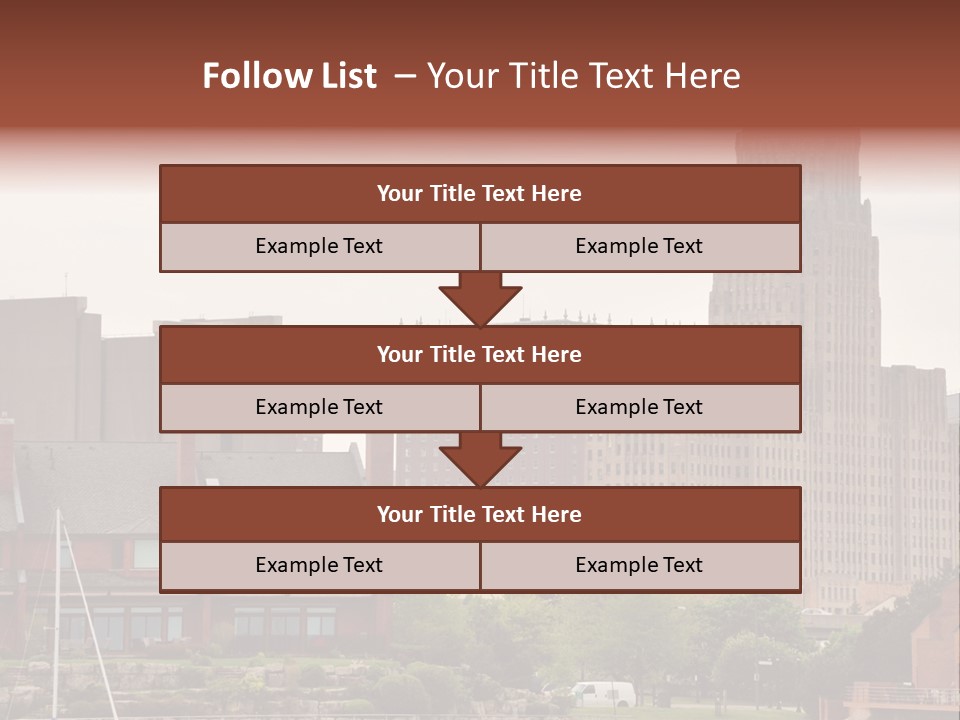 A Picture Of A City With A Large Building In The Background PowerPoint Template