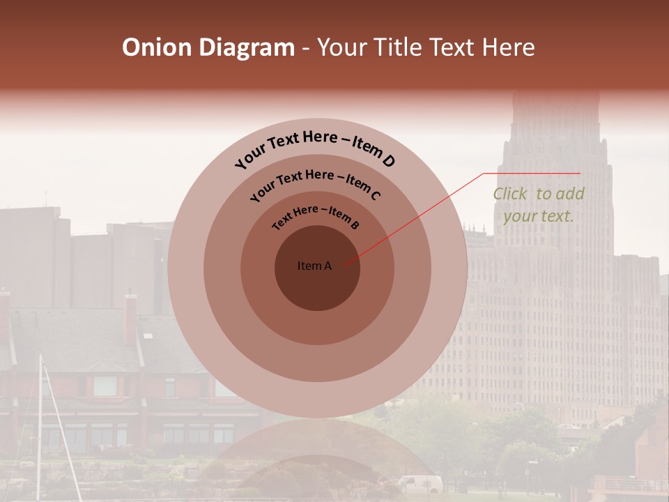 A Picture Of A City With A Large Building In The Background PowerPoint Template