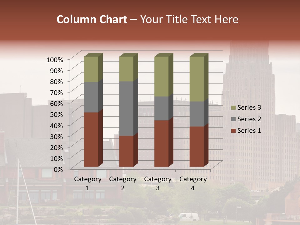 A Picture Of A City With A Large Building In The Background PowerPoint Template