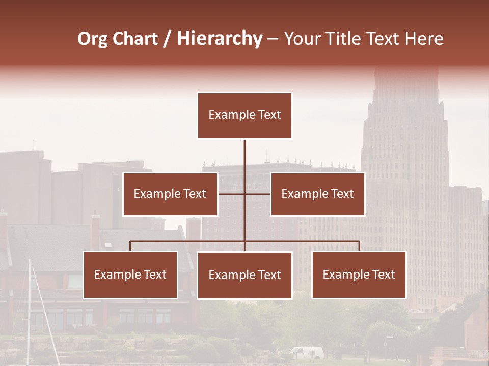 A Picture Of A City With A Large Building In The Background PowerPoint Template