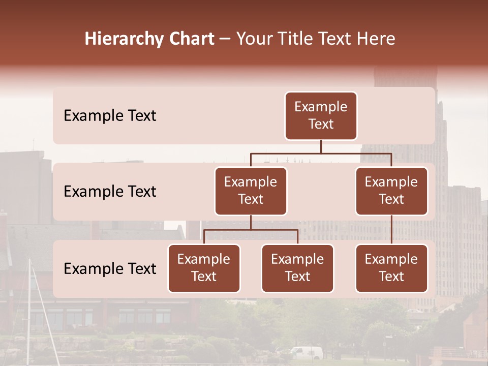 A Picture Of A City With A Large Building In The Background PowerPoint Template